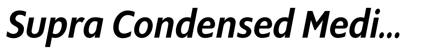 Supra Condensed Medium Italic
